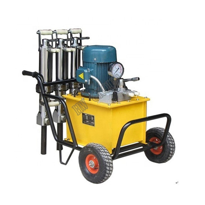 Piston rock splitter gun with electric power