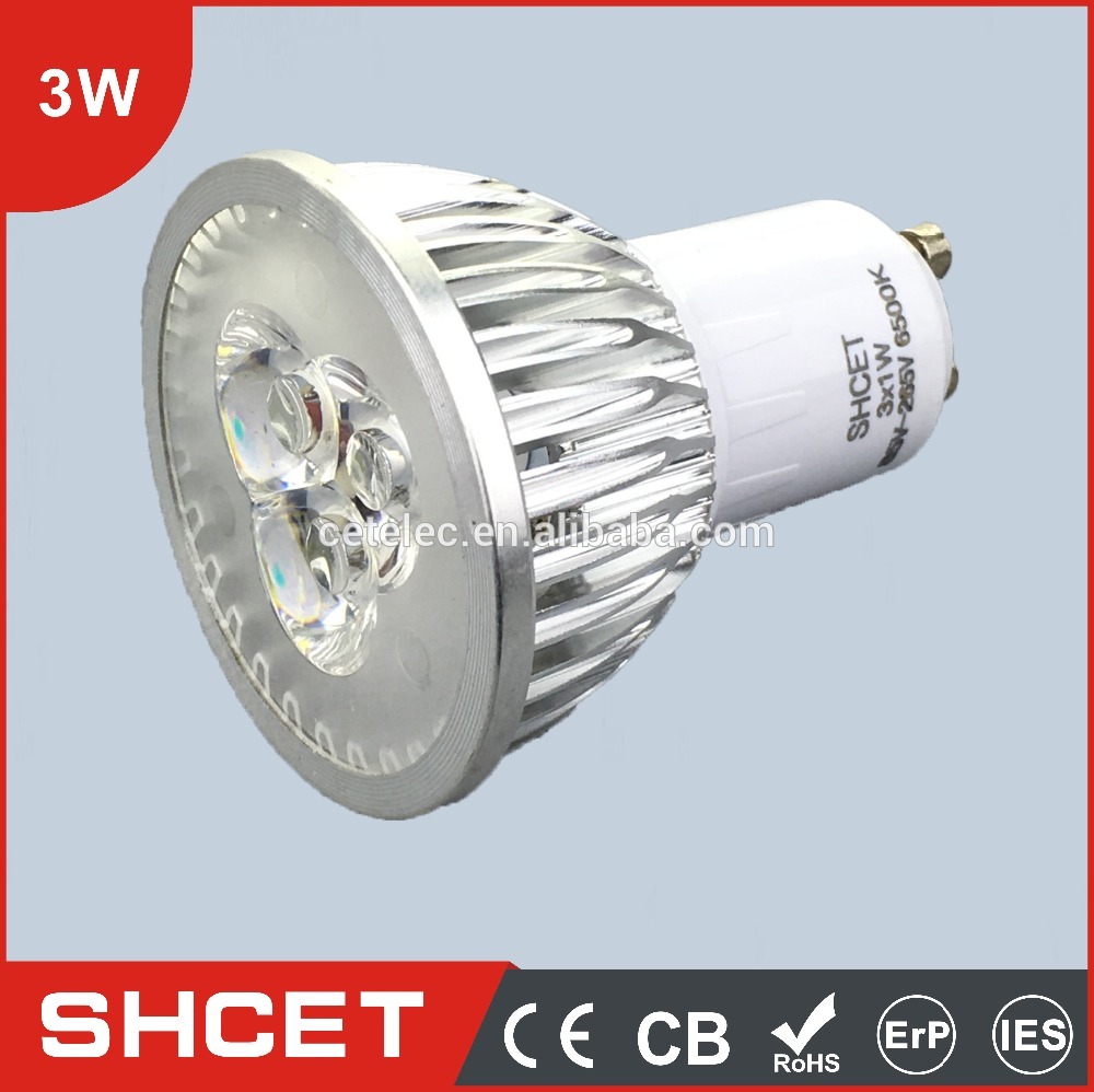 Led Residential Lighting 2700K-6500K E27/MR16/GU5.3/GU10/E14 CET-053 COB 3W LED Spot light