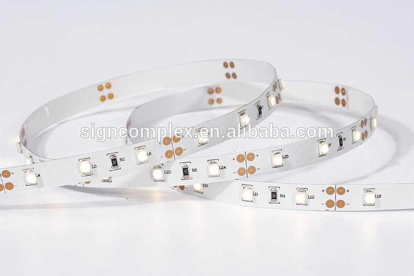Normal Brightness 390LM/M Cool White 6500K 60LEDS/M 4.8W per meter 3528 Epistar LED IP20 led flexible strip light