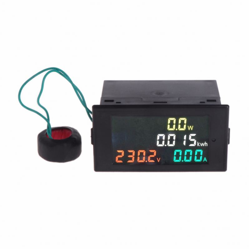 Energy Meter AC 80-300V Voltmeter Ammeter Power Energy Meter Volt Amp Power Kwh Meter 100A CT