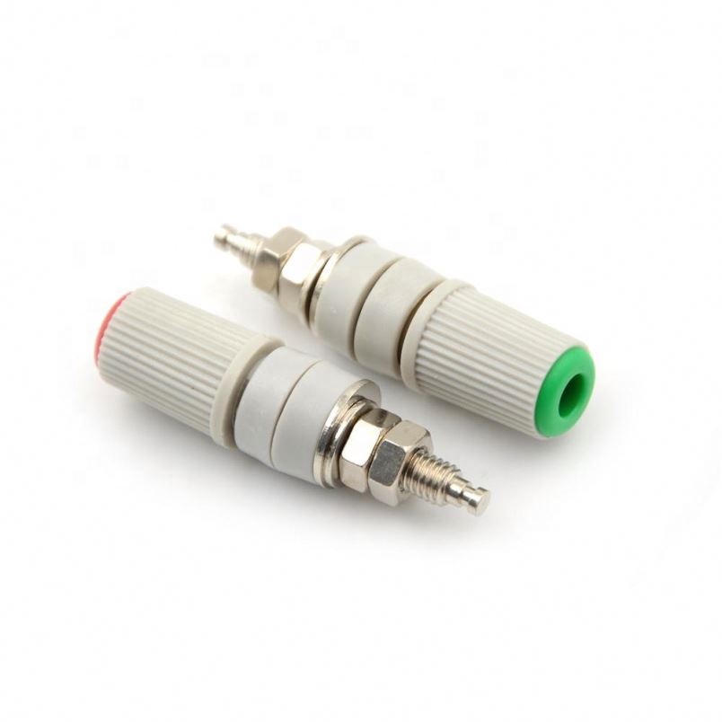 4mm 30A M5 Amplifier Power Female Terminal Connector Binding Post Copper Banana Panel Socket Plug Audio Speaker Adapter