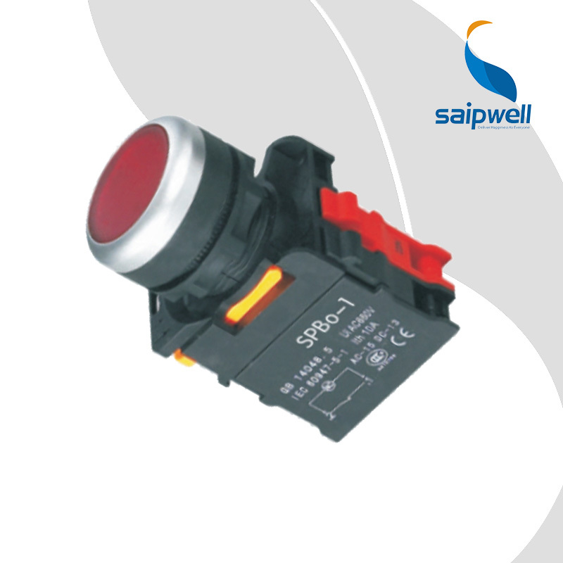 SAIP/SAIPWELL Normally closed Push Button Switch China Manufacture 24 Volt CE Approved NC Push Button