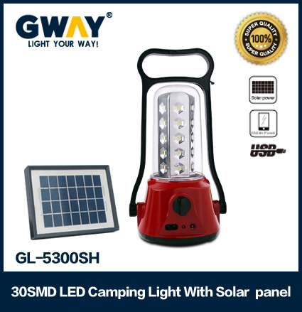 portable rechargeable led camping lanterns solar panel