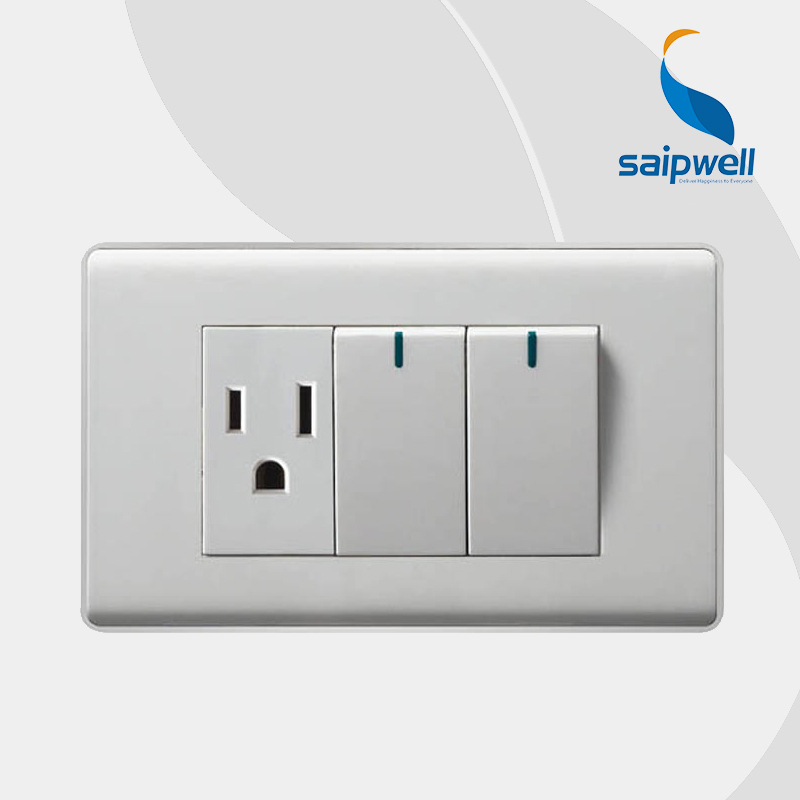 SAIP/SAIPWELL Australian SAA Certificated PC Material Wall Mounted Power Outlet Socket