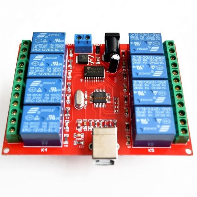 8 channel 12V relay module /computer USB control switch / free driver / PC Intelligent Controller