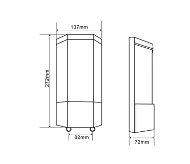 emergency light on the wall with rechargeable emergency light