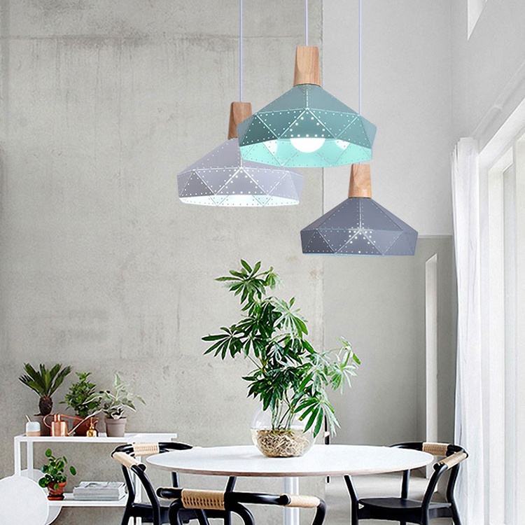 E27 Lamp holder 40W Dining Room LED Chandelier Modern Metal Pendant Light