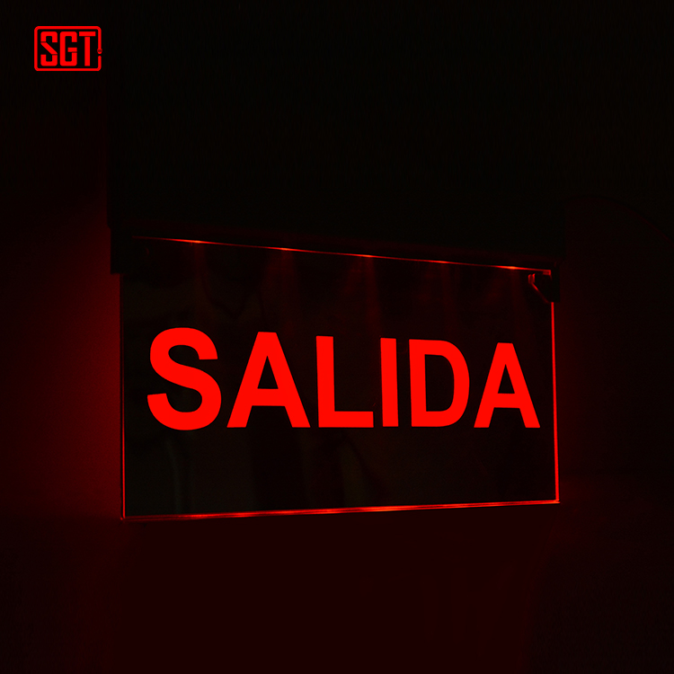 South America fire emergency led exit light salida exit sign