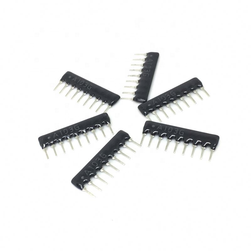 DIP 1K 2K 4.7K 5.1K 6.8K 10K 100K 9pin 4pin 5pin Network Resistor array,Line A103G A102G A202G A472G