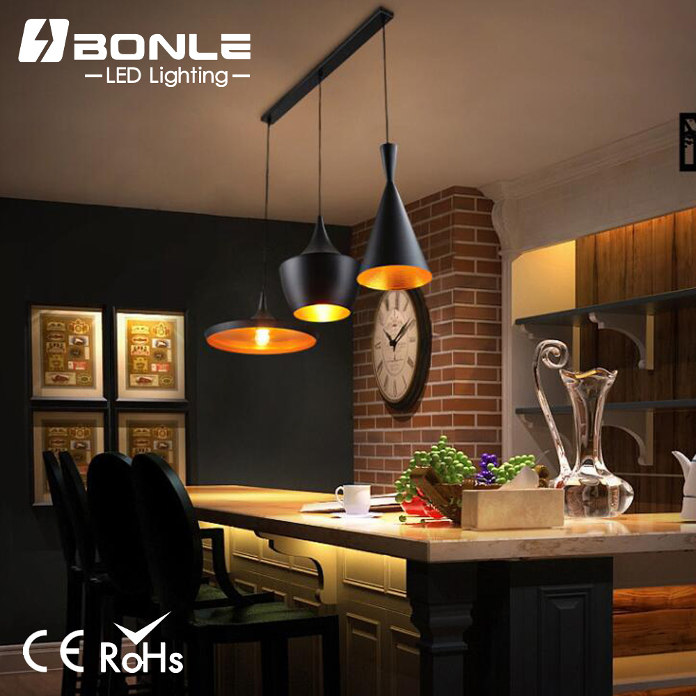 Modern black chandelier lamp Retro Aluminum Alloy pendant lighting