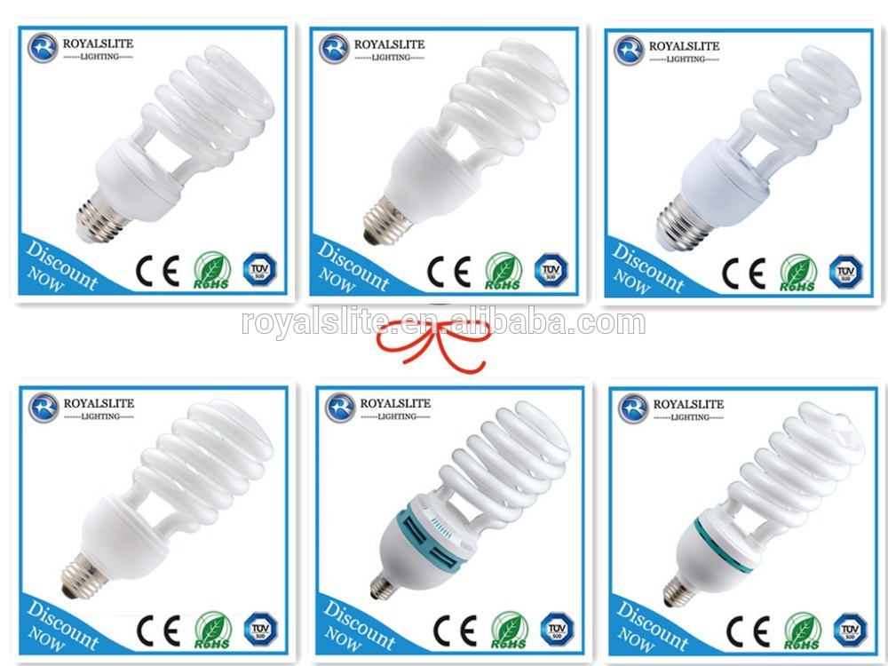 8000hrs compact fluorescent energy saving lamp 20w 23w 26w 30w 35w 40w half spiral E27 B22 cfl saver light