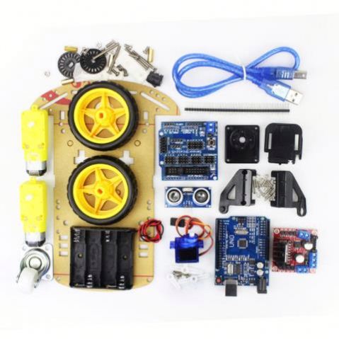 Smart Electronics Motor Smart Robot Car Chassis Kit Speed Encoder Battery Box 2WD Ultrasonic Module for Diy Kit