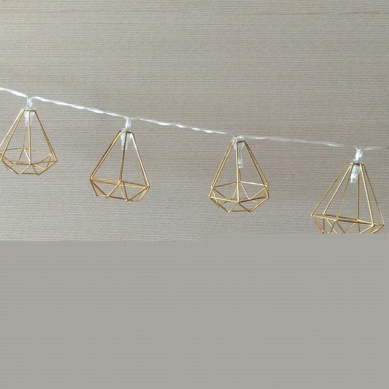 10 LED Metal Diamond Design  String Lights