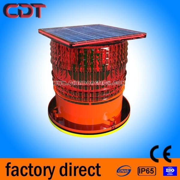 Intelligent LED solar navigation light, Flashing 10cd Obstruction warning light