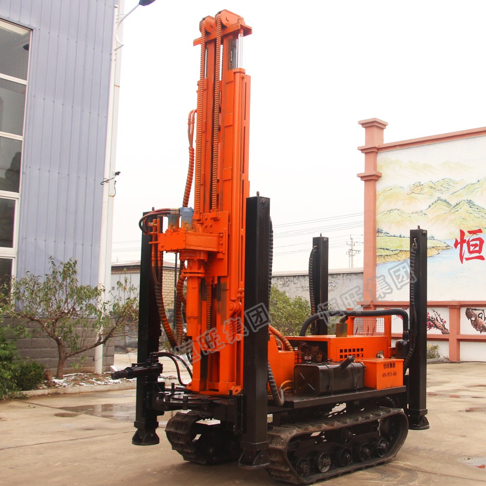 Crawler mounted surface mining borehole pneumatic rock bolt drilling rig