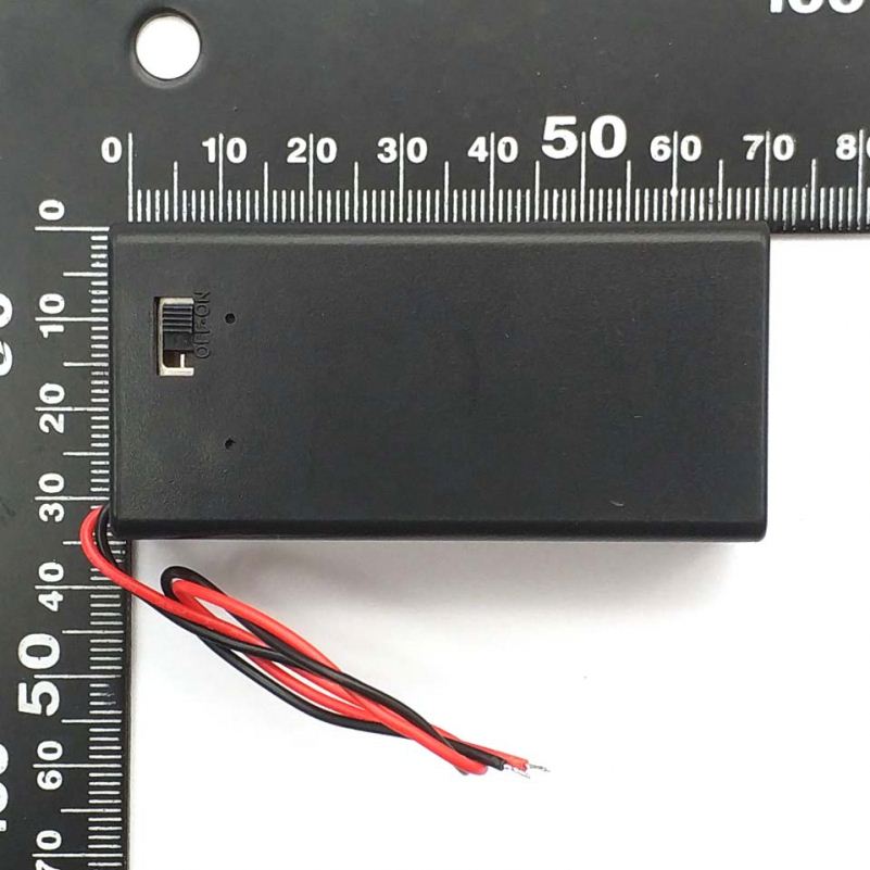 9V Battery Holder Box Case with Wire Lead ON/OFF Switch Cover Case