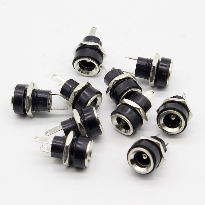 3A 12v for DC Power Supply Jack Socket Female Panel Mount Connector 5.5mm 2.1mm Plug Adapter 2 Terminal types 5.5*2.1