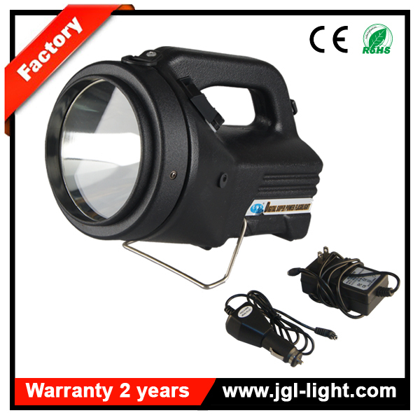 Factory outlet police military equipment 10M candle battery operated 100W rechargeable halogen police security searchlight
