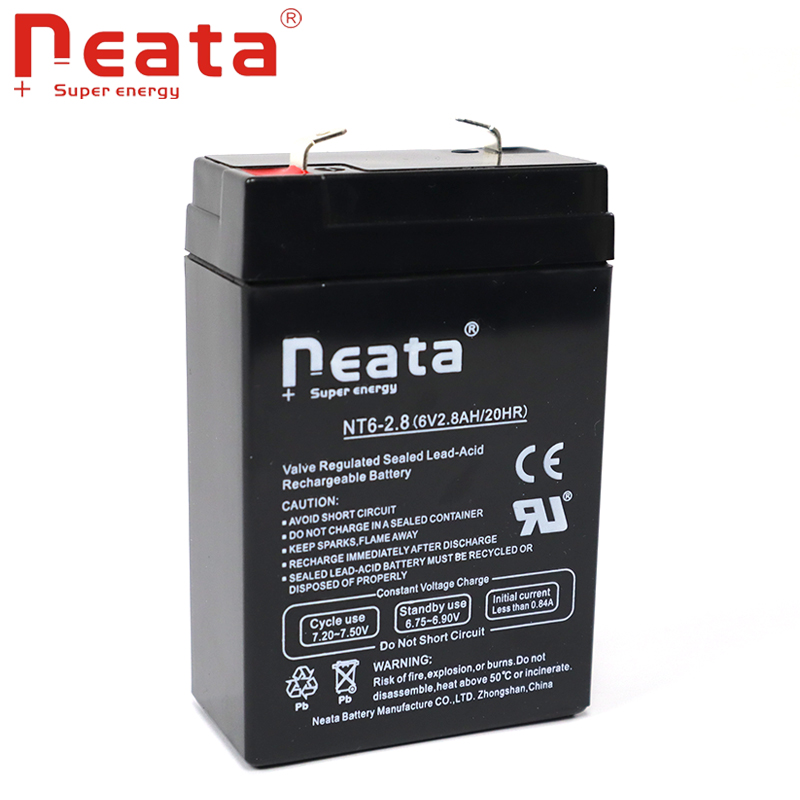 Power safe valve regulated lead acid battery 6v 10v 2.8ah