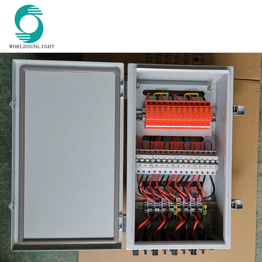 4 in 4 out 1000V DC 25A PV Solar Junction Box, Solar IP65 Waterproof DC Combiner Box