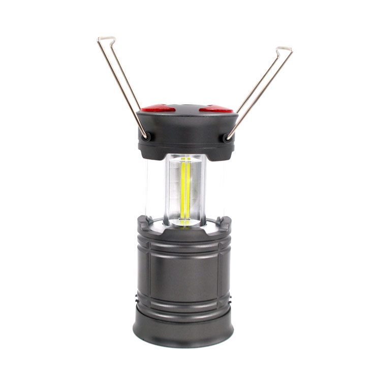 Battery  operated small lantern 2 in 1 portable camp light collapsible camping flashlight custom color lanterns