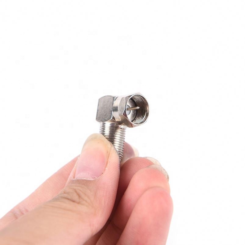Right Angle 90 Degree Coaxial Connector Waterproof Connection F Male To F Female Adapter Connector RG6 RG5 New Sale