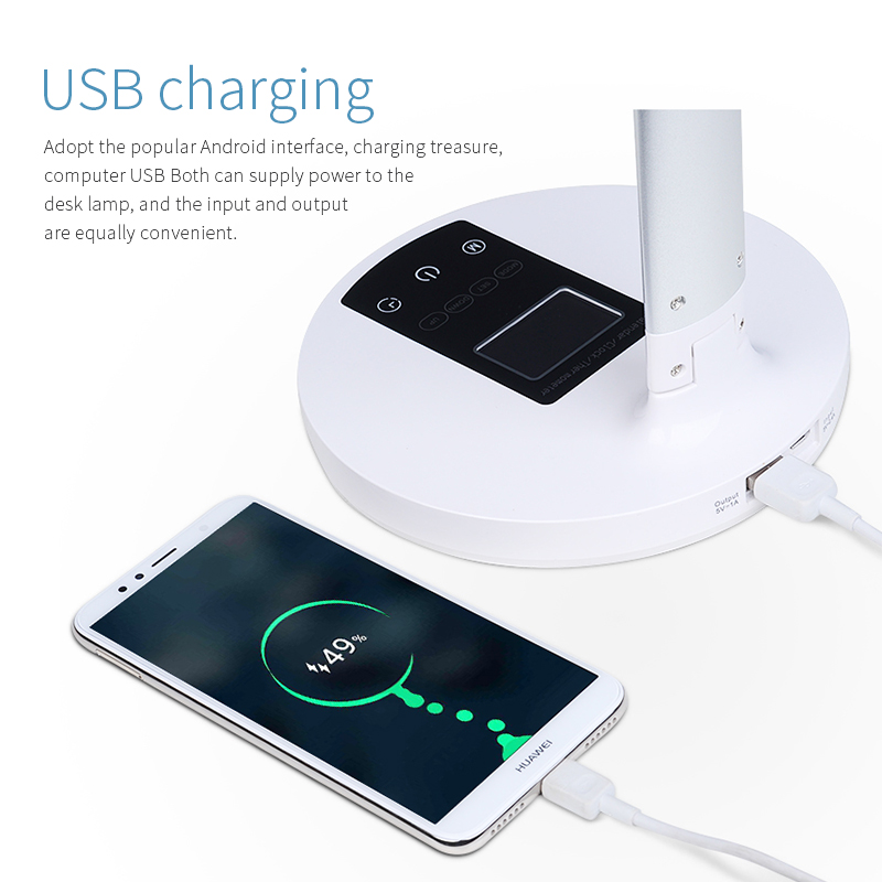 ROHS rechargeable office reading lamp portable smart touch control desk folding led battery powered lighting for Europe