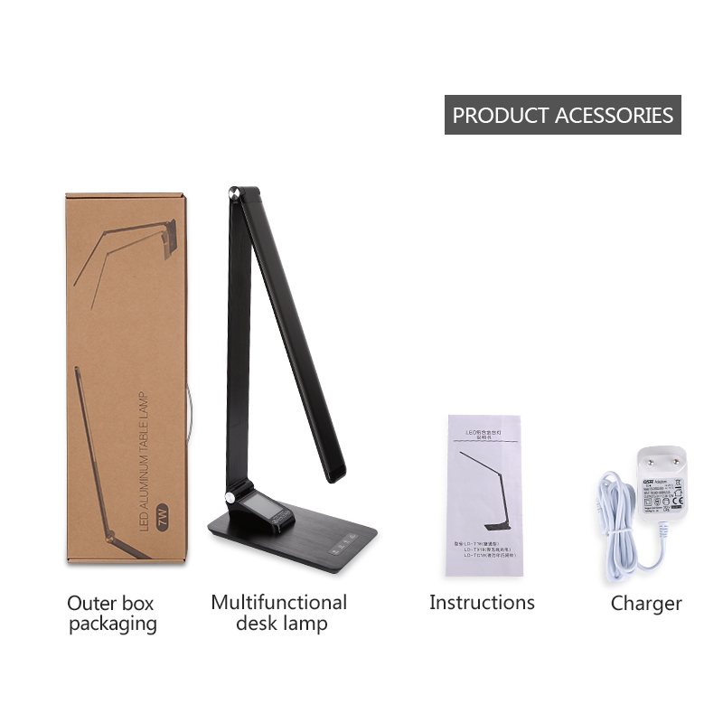 Amazon explosion rechargeable desk lamp 12w multi-color temperature dimmable led desk touch lamp portable