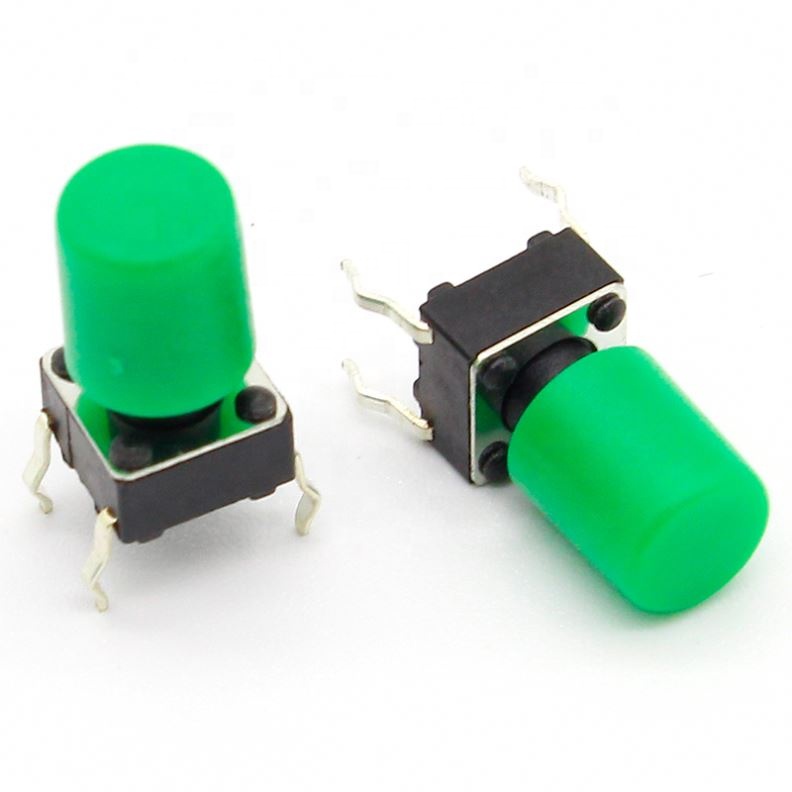 Green Plastic Cap Hat G62 for 6*6mm Tactile Push Button Switch Lid Cover