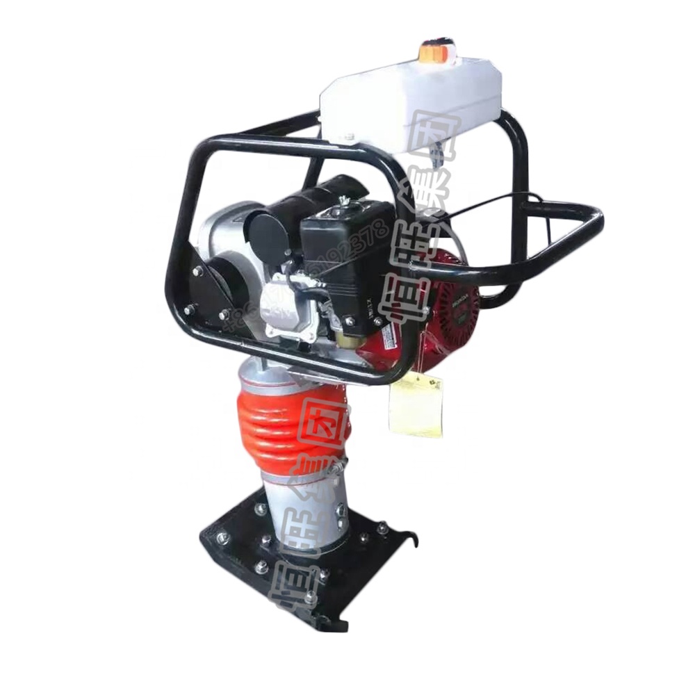 high impact force electric earth sand vibrator machine 3KW concrete road vibrating rammer electric tamping rammer