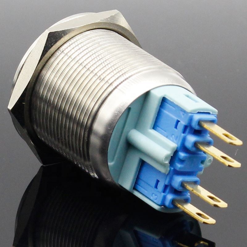 22mm Waterproof Momentary/Latching Stainless Steel Metal Doorbell Bell Horn Power Push Button Switch Car Auto Engine Start