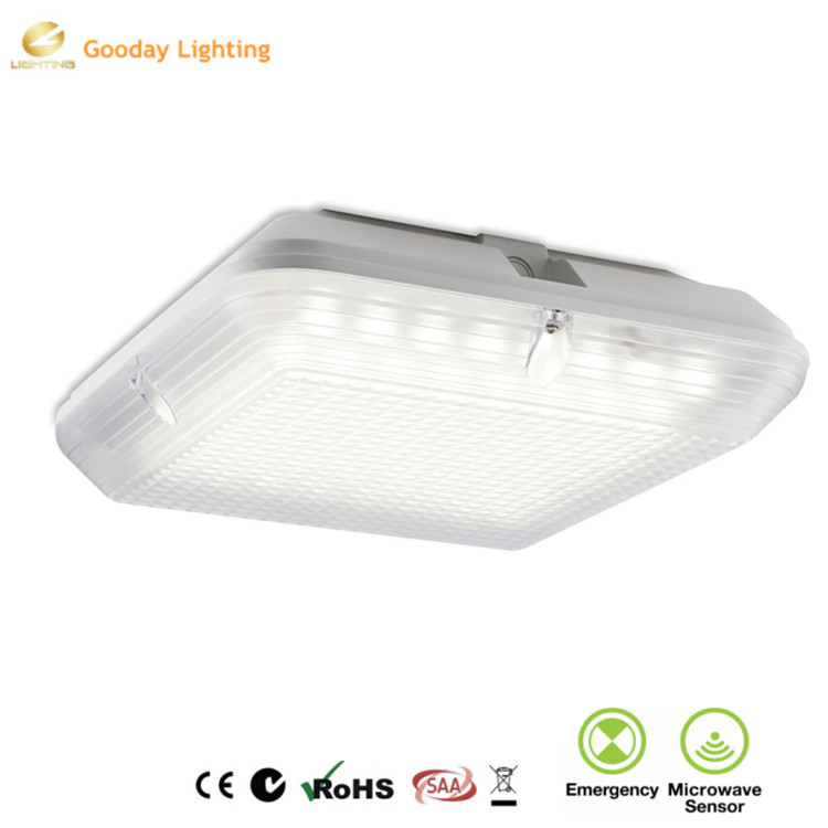 Shenzhen factory price 12V/24V/36V DC input IK10 die casting led ceiling lamp dimming motion sensor led bulkhead
