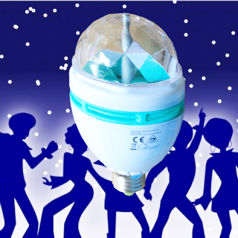 CE ROHS REACH CERTIFICATE E27 B22 base RGB 3W led Crystal Magic disco bulb Lamp