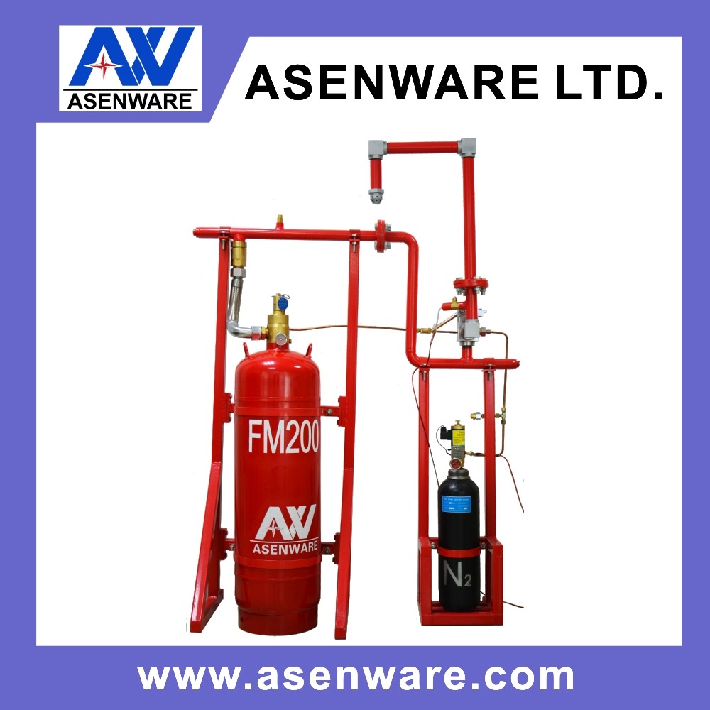 For gas station equipment network pipe fm 200 fire extinguisher