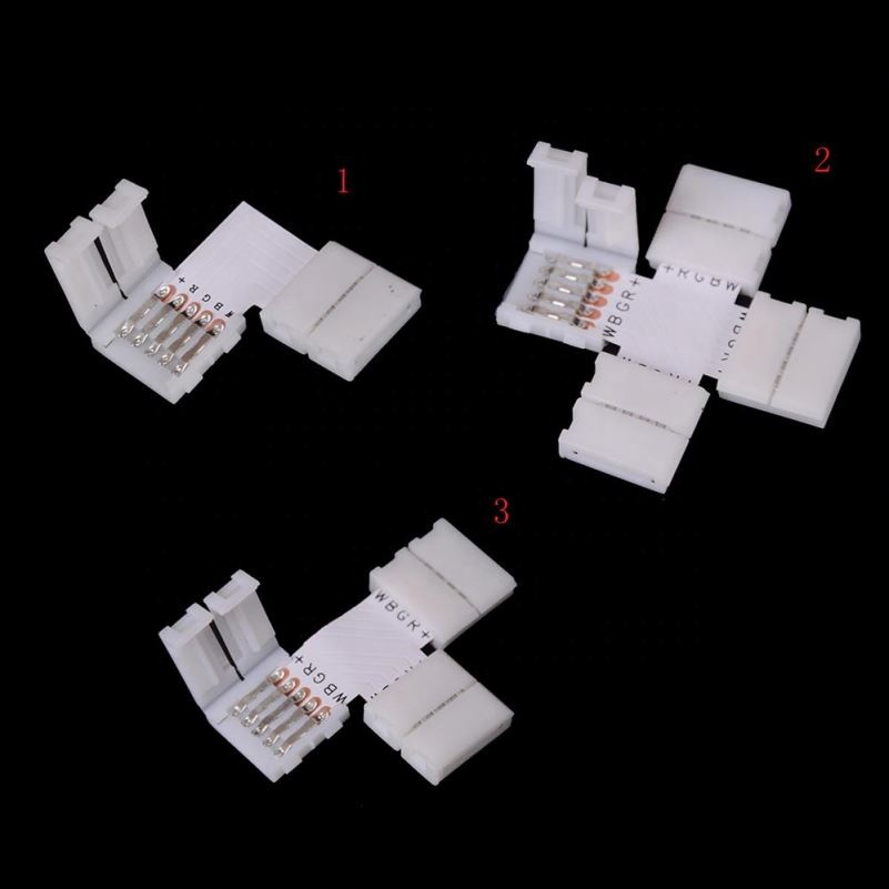 5pin LED Strip Clip 5 Pin RGBW RGBWW LED Strip Connector For 10mm Width 5050 RGB+W RGB+WW Light Strips
