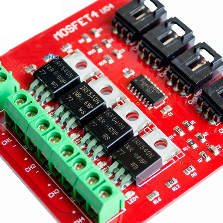 Power distribution board MOSFET IRF540 V2.0 + MOSFET 4 Channels  Isolated Power Module