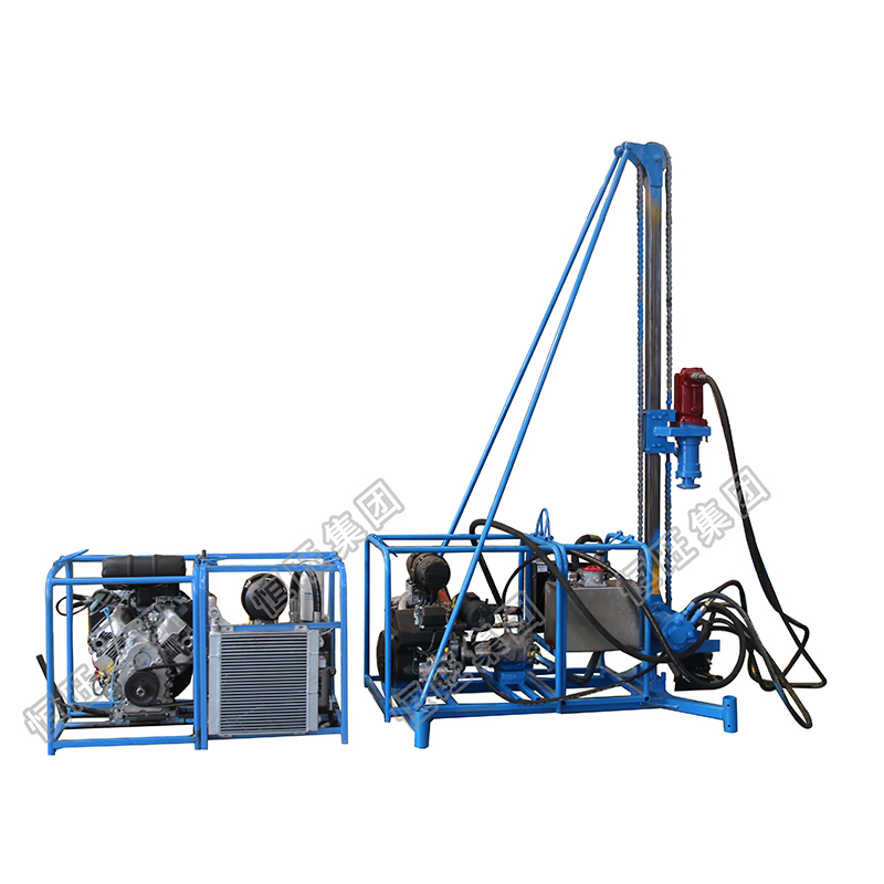 Geotechnical survey used drilling equipment with air compressor