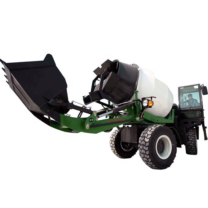 Self loading mobile concrete mixer truck price