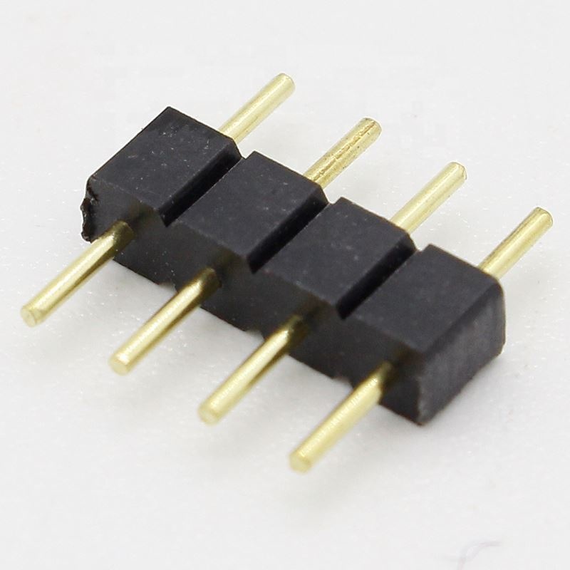 4 Pin RGB Connector Adapter pin needle male type double 4pin,For RGB 5050 3528 LED Strip DIY lights insert