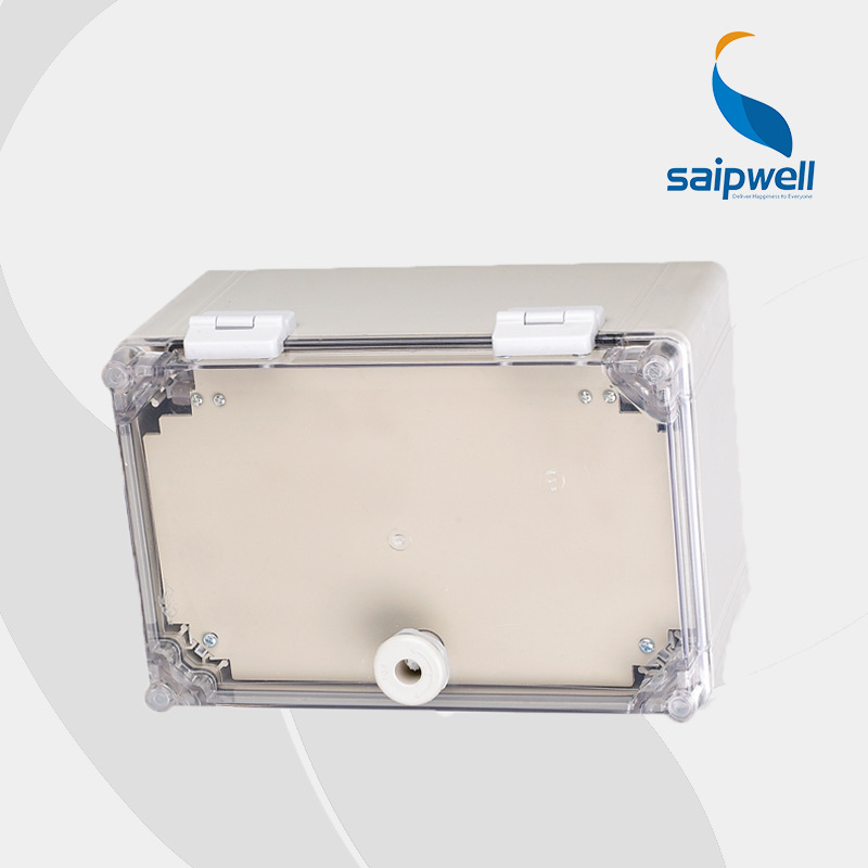 SAIPWELL Y IP66 SP-PT-604019 600*400*195 PC Material Transparent Cover With Lock Middle Door Wall Mounted MCCB  Distribution Box