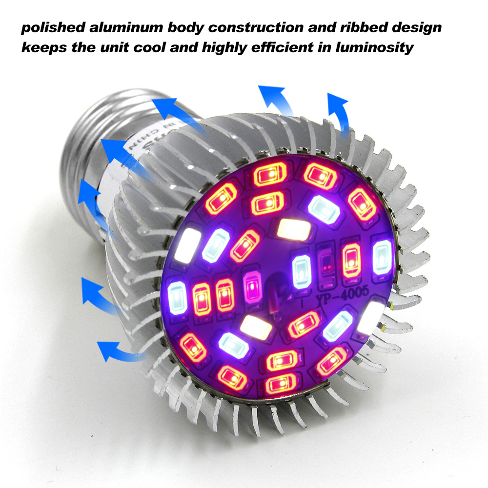 New Arrival 28W E27 Full Spectrum Led grow lights Led bulb or grow tent greenhouse grow lighting