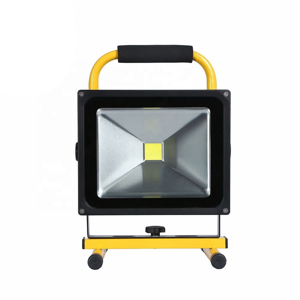 Classic 30W COB Portable H Stand Outdoor IP65 Led Flood Light Rechargeable Battery Work Light