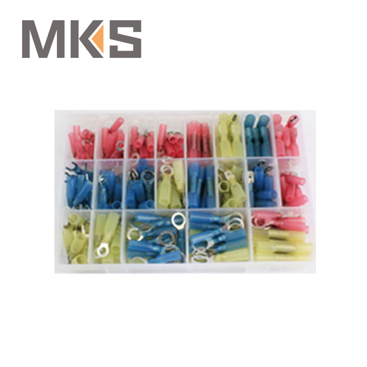25PCS white 45PCS red 40PCS blue 10pcs yellow 120pcs/kit set heat shrinkable Seal Solder Wire Terminal connector