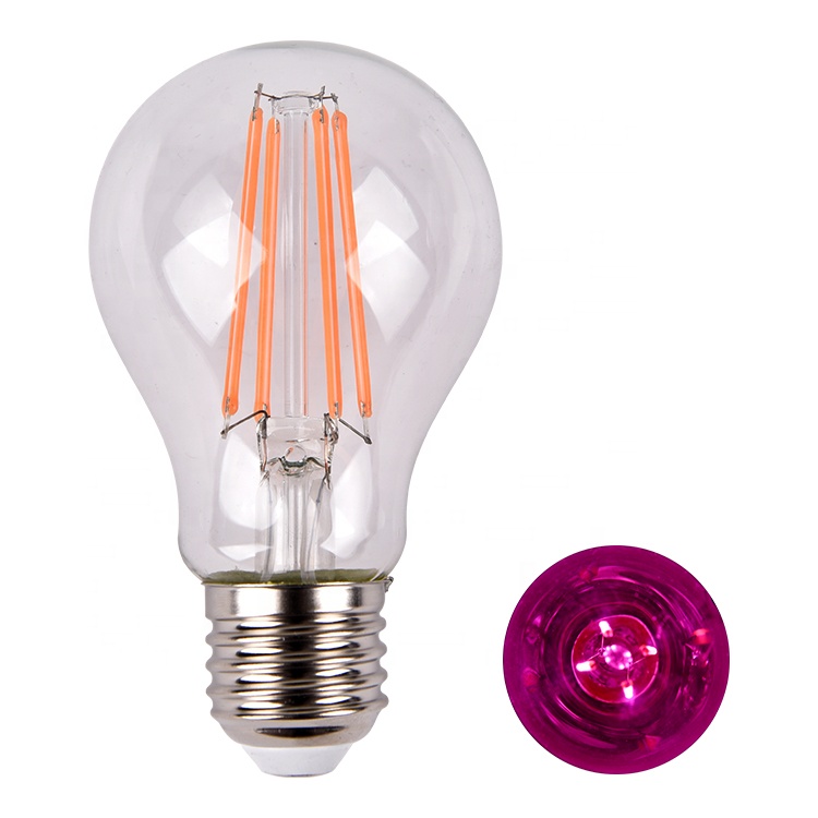 Filament Type Small Growing Lights For Plants Indoor,  6W E27 Grow Light LED Bulbs