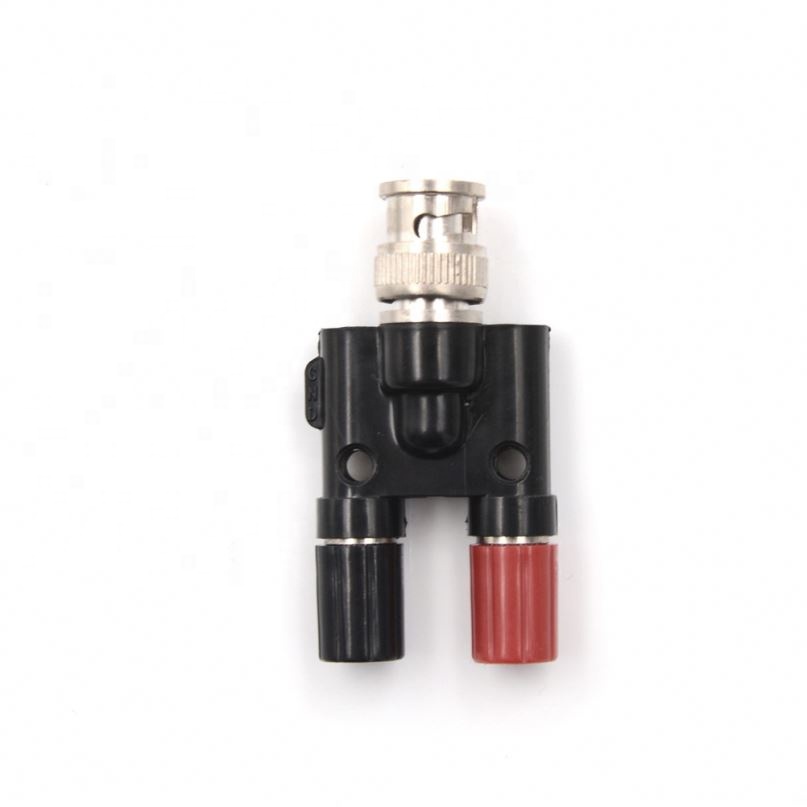 BNC Male Plug Adapter Connector to Two Dual 4mm Banana Jack RF Adapter Connector Home Electronics Household Appliances