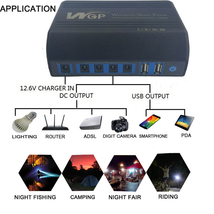 Portable 18650 lithium battery big capacity for led light power bank