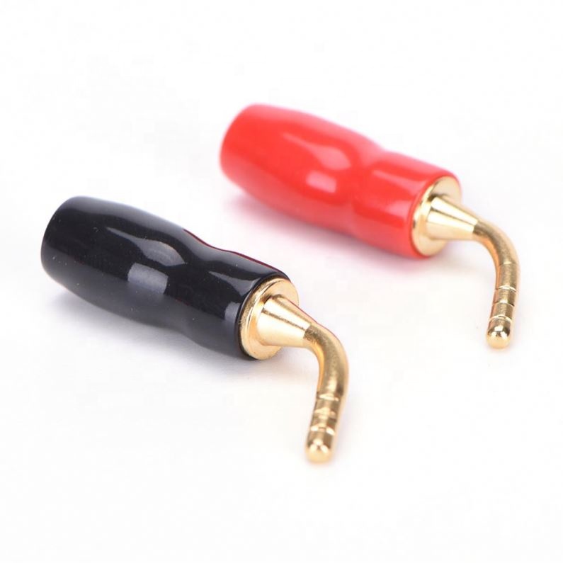 2MM Speaker Terminals Wire Pin Plug Banana Plugs Connectors Screw Lock Cable Wire Adapter With Rubber Covers Set