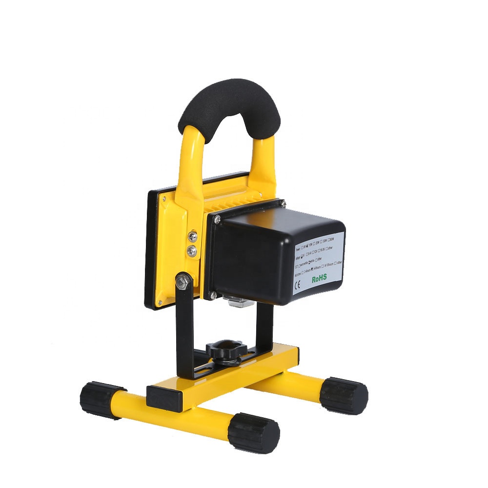 10W SMD Portable Battery Rechargeable Led Optional Clor Flood Work Light