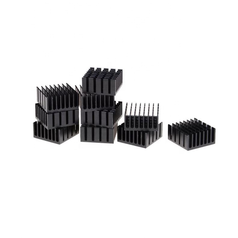 Black Heat Sink Heatsinks Cooling Aluminum Radiator 20mm x 20mm x 10mm