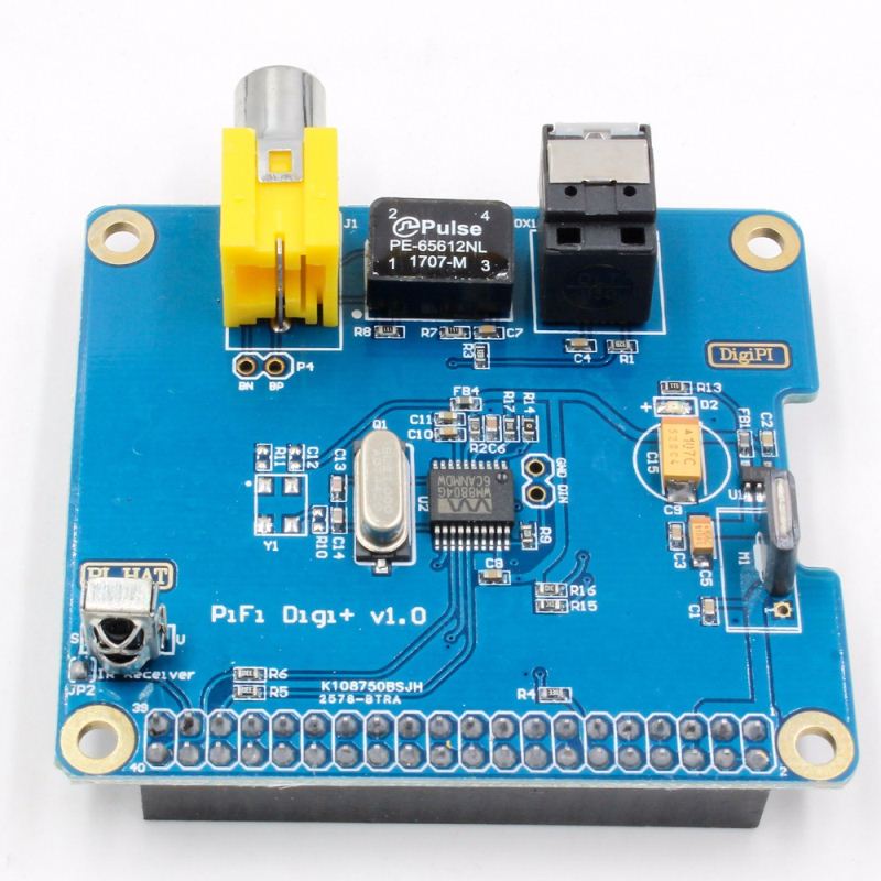 HIFI Digital Sound Card I2S Digital Audio Expansion Board Optical Fiber Module For Pi 3/2 Model B